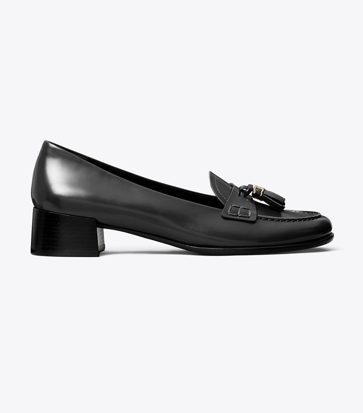 Tory Burch designer flats Tassel Loafer in PERFECT BLACK side