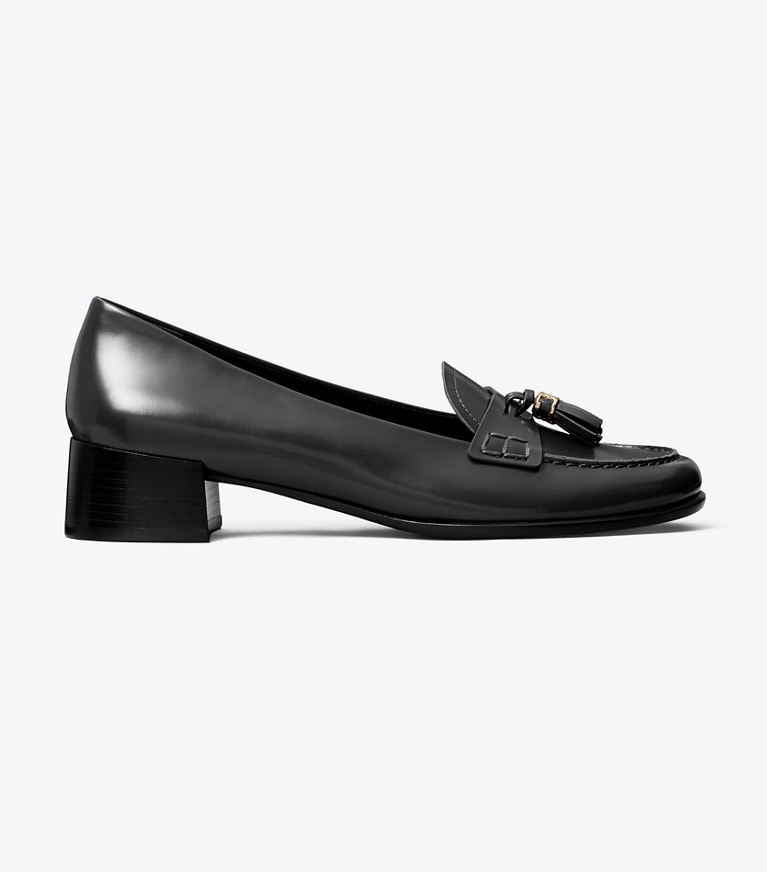Tory Burch designer flats Tassel Loafer in PERFECT BLACK side