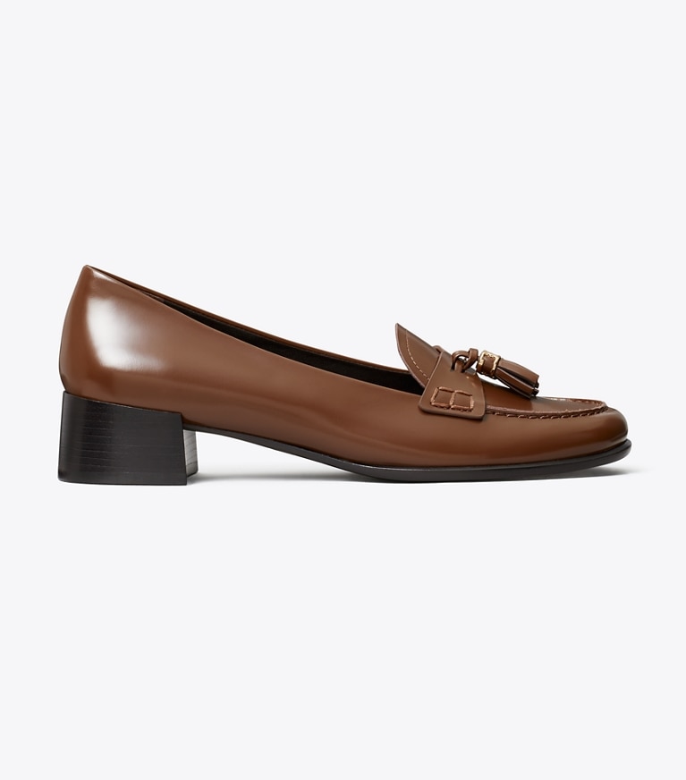 Tory Burch designer flats Tassel Loafer in MOCHA BROWN side
