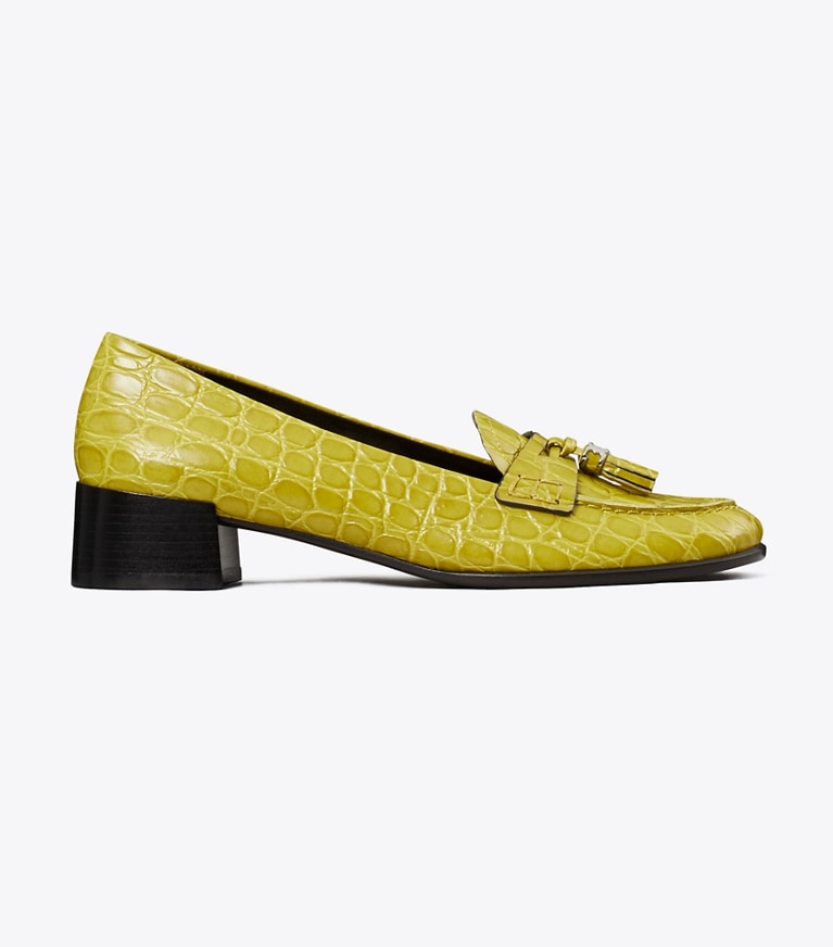Tory Burch designer flats Tassel Loafer in AVOCADO side
