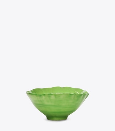 Tory Burch diseñador artículos de mesa & cristalería Tazón para sopa de vajilla con borde ondulado, set de 4 en Green frente