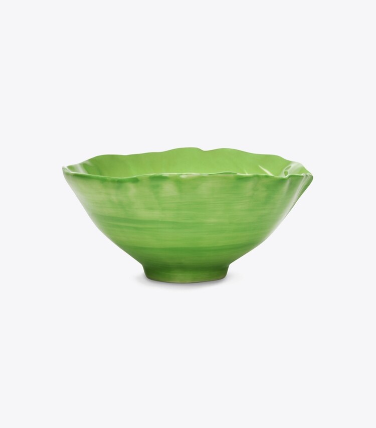 Tory Burch diseñador artículos de mesa & cristalería Tazón para sopa de vajilla con borde ondulado, set de 4 en Green frente