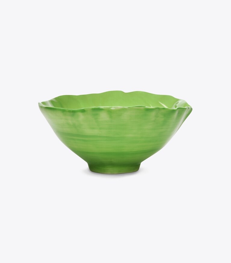 Tory Burch diseñador artículos de mesa & cristalería Tazón para sopa de vajilla con borde ondulado, set de 4 en Green frente