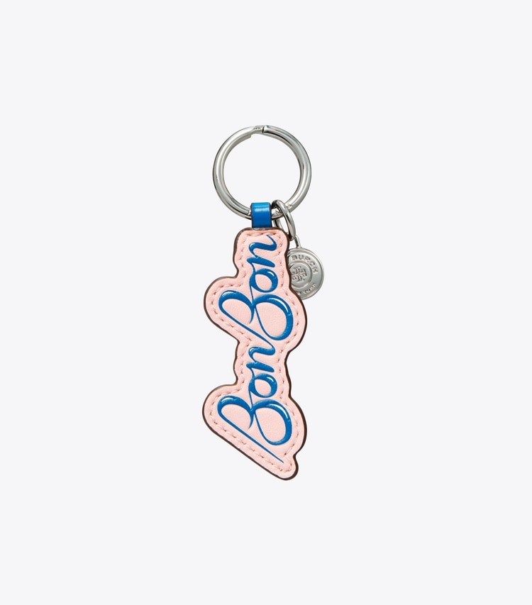 Tory Burch designer bag charms & key rings TB x BonBon Bag Charm in BonBon Pink front