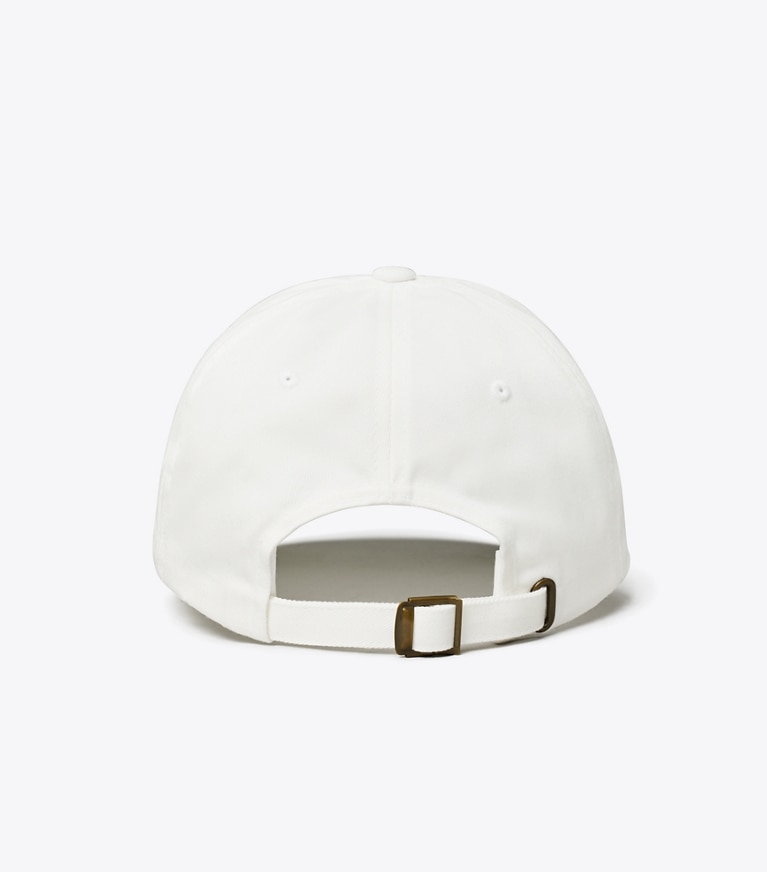 Tory Burch designer hats TB x BonBon Baseball Cap in White angle