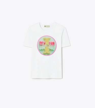Tory Burch designer tops TB x BonBon Candy Logo T-Shirt in Pastel BonBon Sugar Tee front