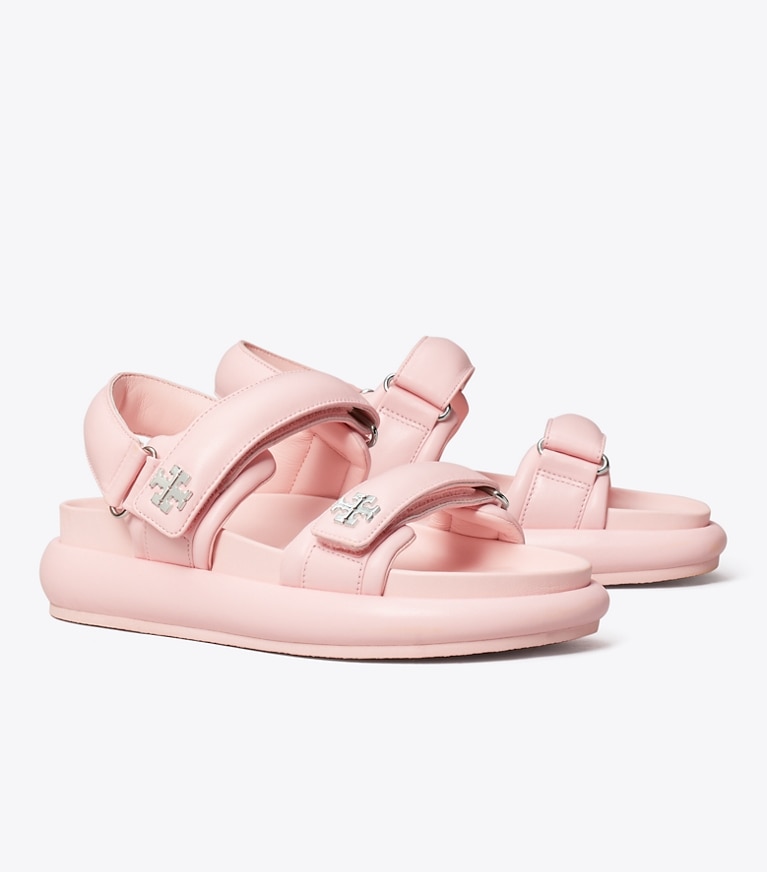 Tory Burch designer sandales TB x BonBon Kira Sport Padded Sandal in STRAWBERRY MARSHMALLOW angle