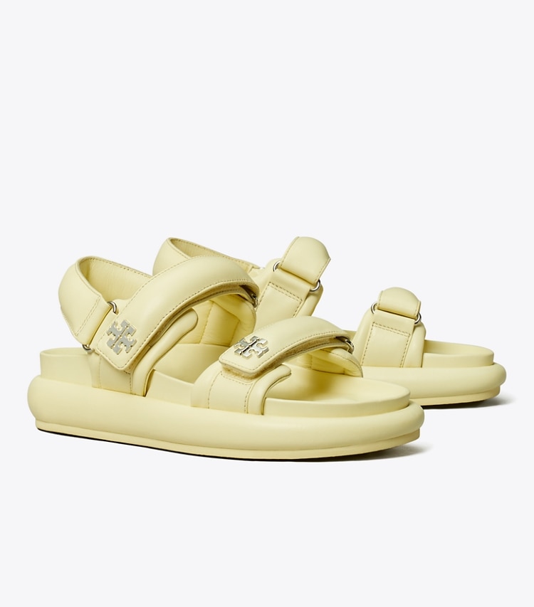 Tory Burch designer sandals TB x BonBon Kira Sport Padded Sandal in BANANA MARSHMALLOW angle