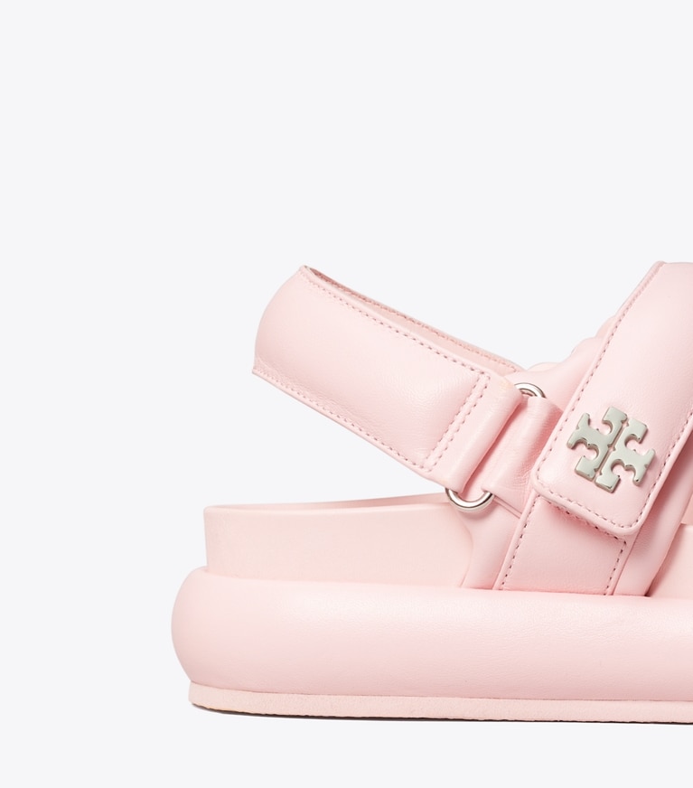 Tory Burch designer sandales TB x BonBon Kira Sport Padded Sandal in STRAWBERRY MARSHMALLOW angle