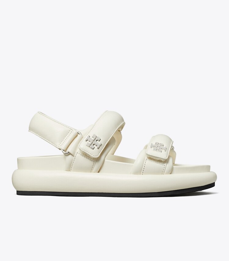 Tory Burch designer sandals TB x BonBon Kira Sport Padded Sandal in VANILLA MARSHMALLOW side