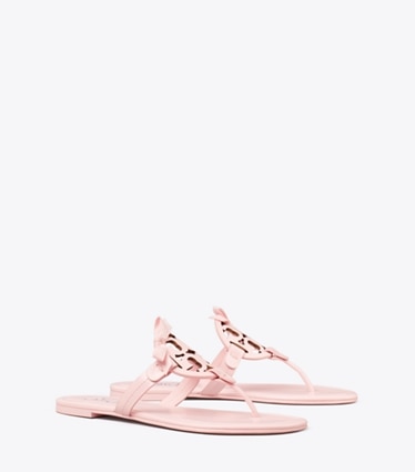 Tory Burch designer sandals TB x BonBon Miller Bow Sandal in BONBON PINK angle