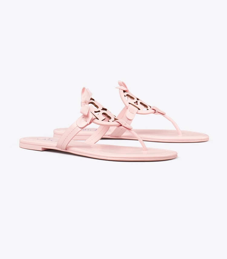 Tory Burch designer sandals TB x BonBon Miller Bow Sandal in BONBON PINK angle