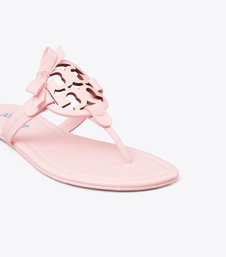 Tory Burch designer sandals TB x BonBon Miller Bow Sandal in BONBON PINK angle