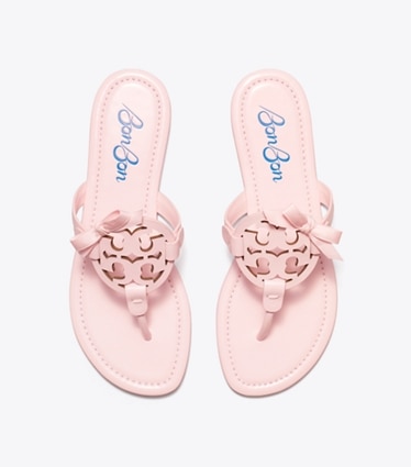 Tory Burch designer sandalen TB x BonBon Miller Bow Sandal in BONBON PINK von oben