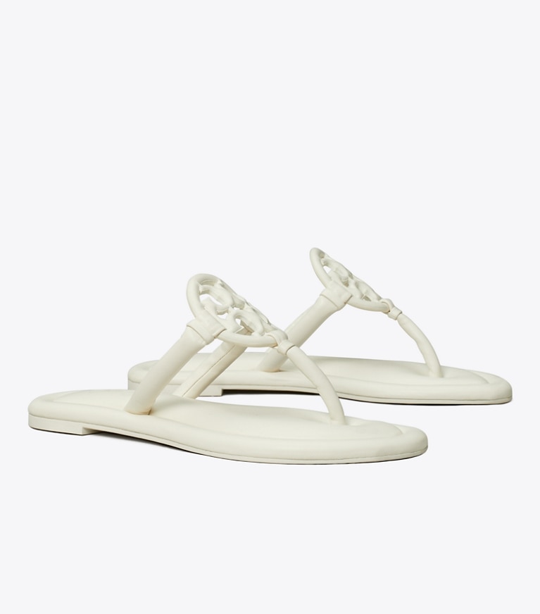 Tory Burch designer サンダル TB x BonBon ミラー パデッド サンダル in VANILLA MARSHMALLOW angle