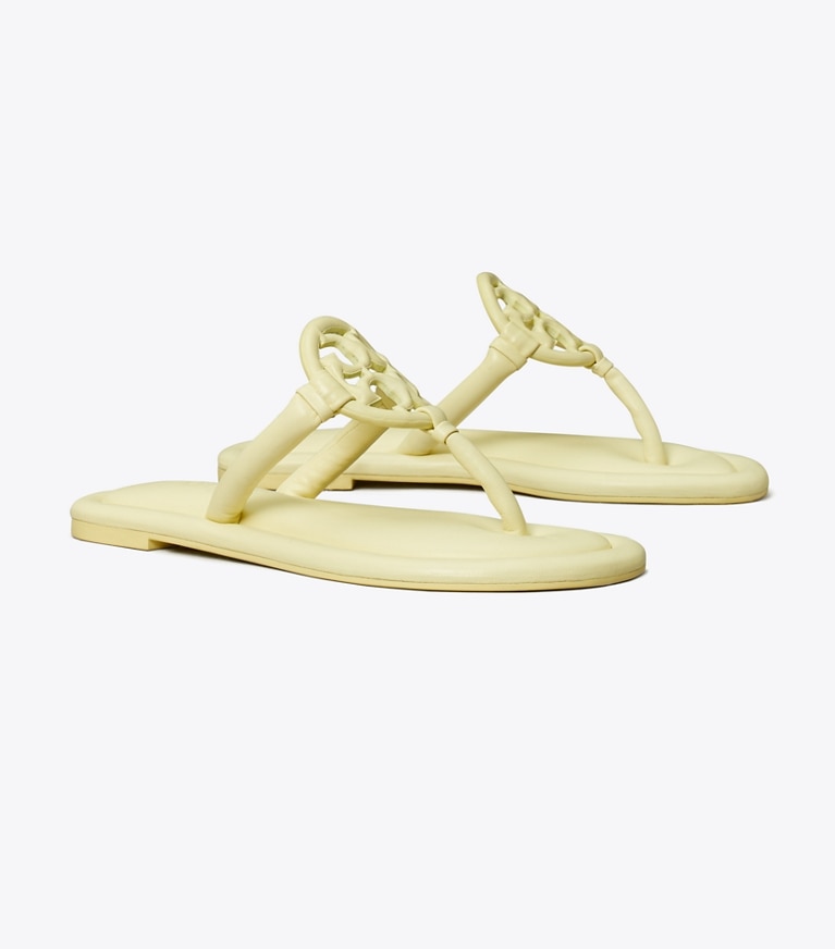 Tory Burch designer sandals TB x BonBon Miller Padded Sandal in BANANA MARSHMALLOW angle