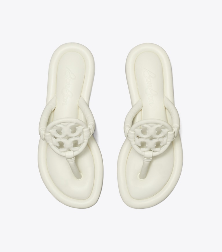 Tory Burch designer サンダル TB x BonBon ミラー パデッド サンダル in VANILLA MARSHMALLOW angle