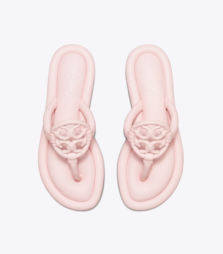 Tory Burch designer sandals TB x BonBon Miller Padded Sandal in STRAWBERRY MARSHMALLOW overhead