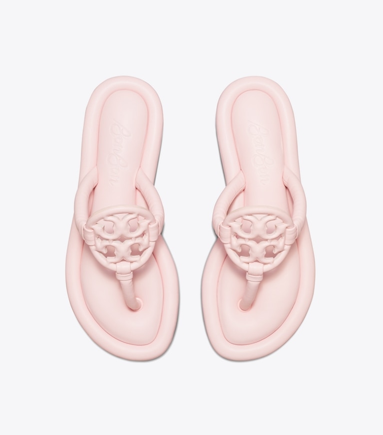 Tory Burch designer sandals TB x BonBon Miller Padded Sandal in STRAWBERRY MARSHMALLOW angle
