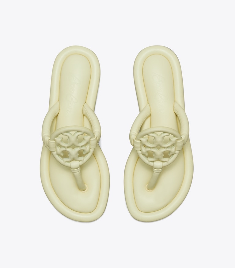 Tory Burch designer sandals TB x BonBon Miller Padded Sandal in BANANA MARSHMALLOW angle