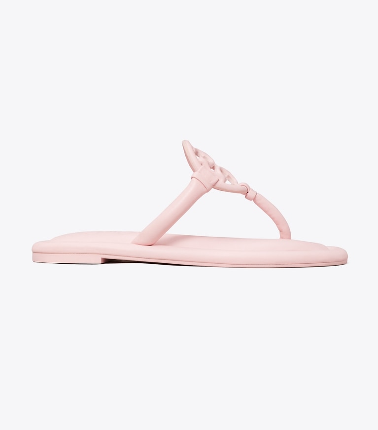 Tory Burch designer sandals TB x BonBon Miller Padded Sandal in STRAWBERRY MARSHMALLOW angle