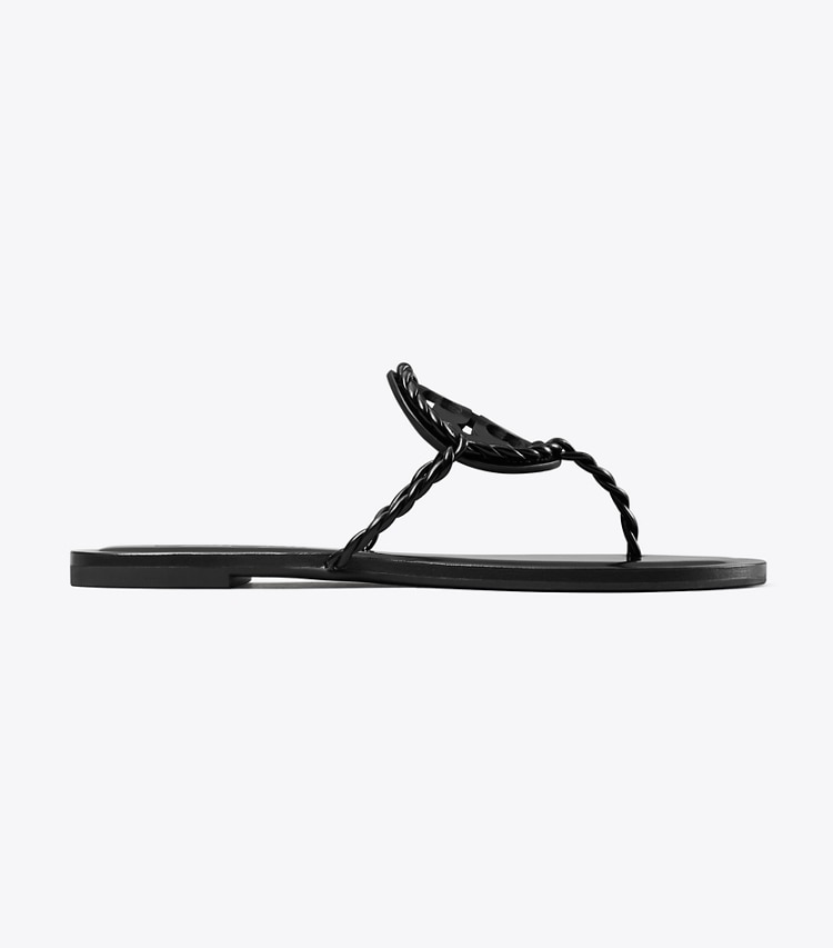 Tory Burch designer sandals TB x BonBon Miller Twist Sandal in SALTY LICORICE TWIST side