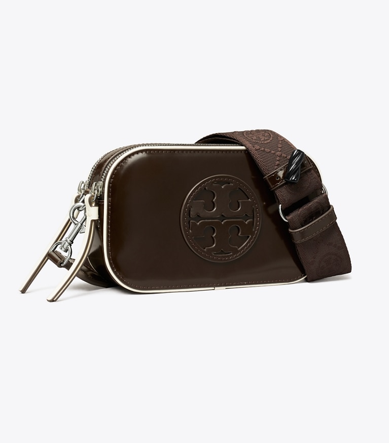 Tory Burch designer crossbody bags TB x BonBon Mini Miller Crossbody Bag in Cola angle