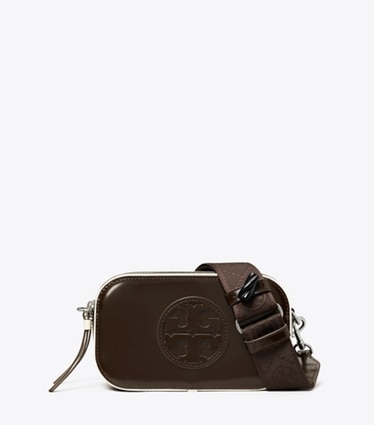 Tory Burch designer crossbody bags TB x BonBon Mini Miller Crossbody Bag in Cola front