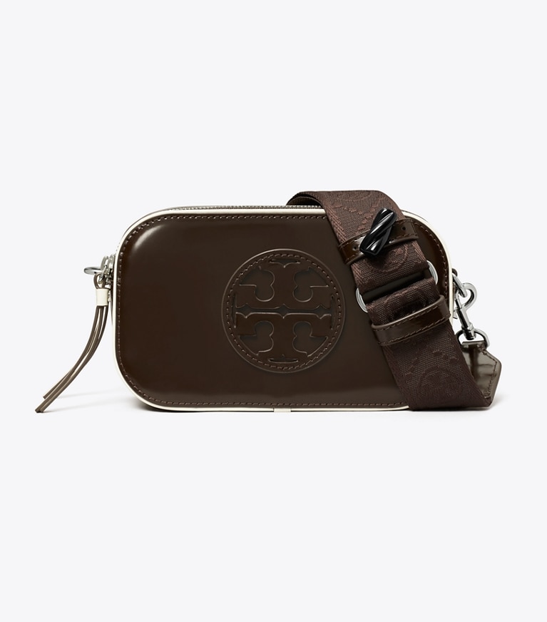 Tory Burch designer crossbody bags TB x BonBon Mini Miller Crossbody Bag in Cola angle