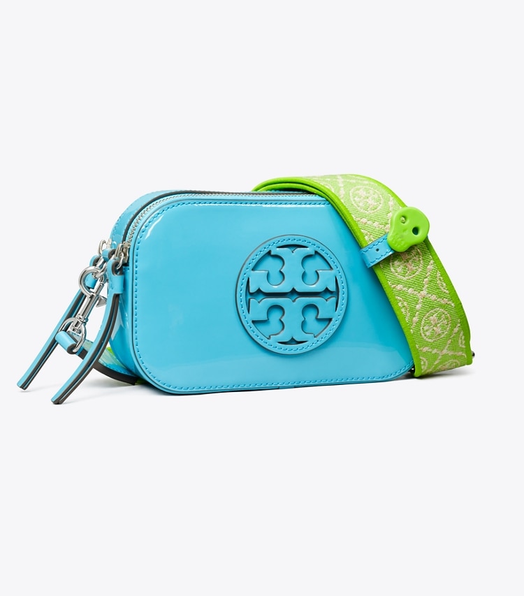 Tory Burch designer crossbody bags TB x BonBon Mini Miller Spazzolato Crossbody Bag in Cotton Candy angle
