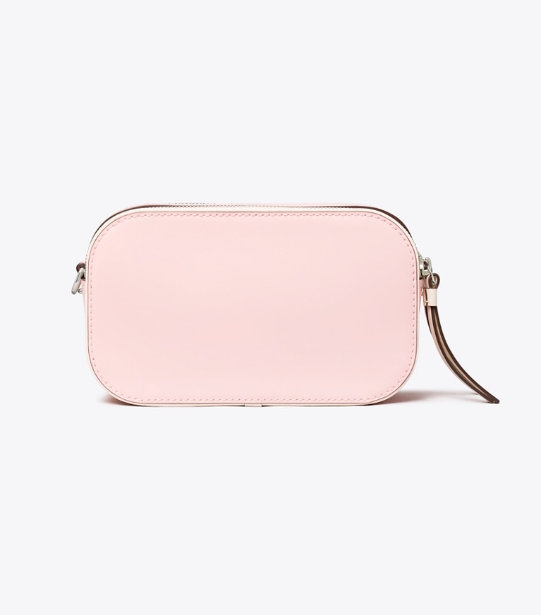 Tory Burch designer crossbody bags TB x BonBon Mini Miller Spazzolato Crossbody Bag in BonBon Pink angle