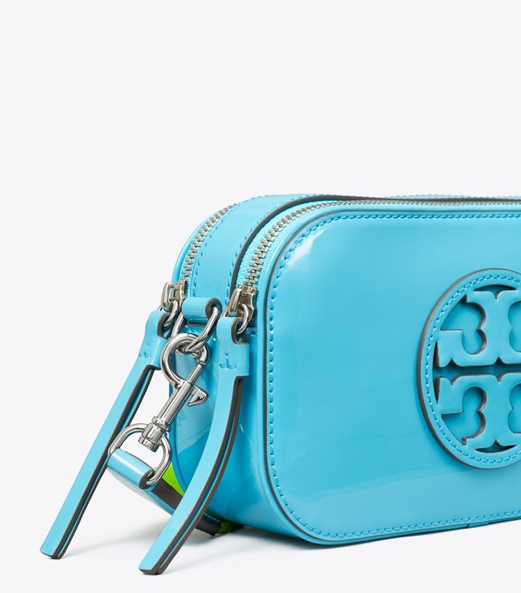 Tory Burch designer crossbody bags TB x BonBon Mini Miller Spazzolato Crossbody Bag in Cotton Candy detail
