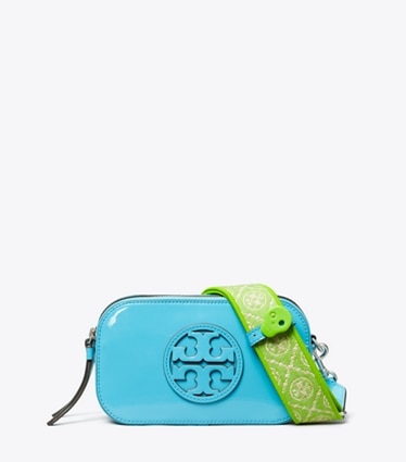 Tory Burch designer crossbody bags TB x BonBon Mini Miller Spazzolato Crossbody Bag in Cotton Candy front
