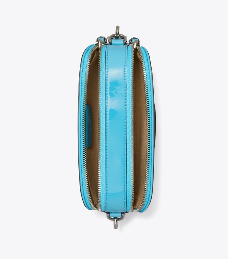 Tory Burch designer crossbody bags TB x BonBon Mini Miller Spazzolato Crossbody Bag in Cotton Candy angle