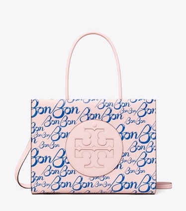 Tory Burch designer tote bags TB x BonBon Small Ella Bio Tote in BonBon Pink front