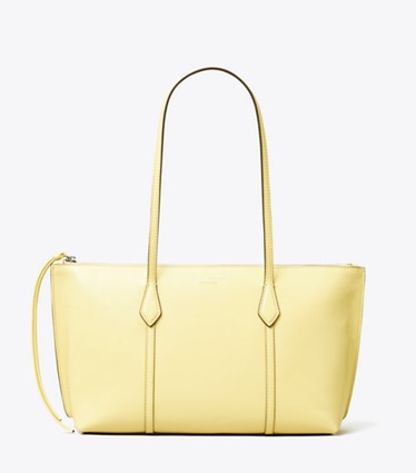Tory Burch designer tote bags TB x BonBon Small Perry Zip Tote in LEMON SWIRL front