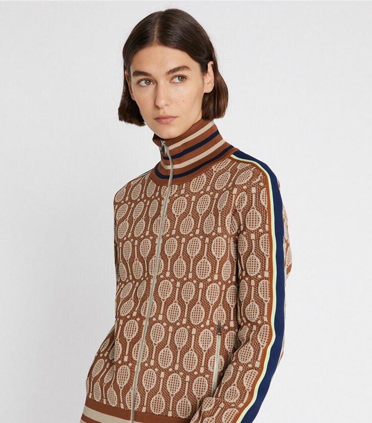 Tech Knit Jacquard Jacket Women's Clothing Jackets Tory Burch EU
