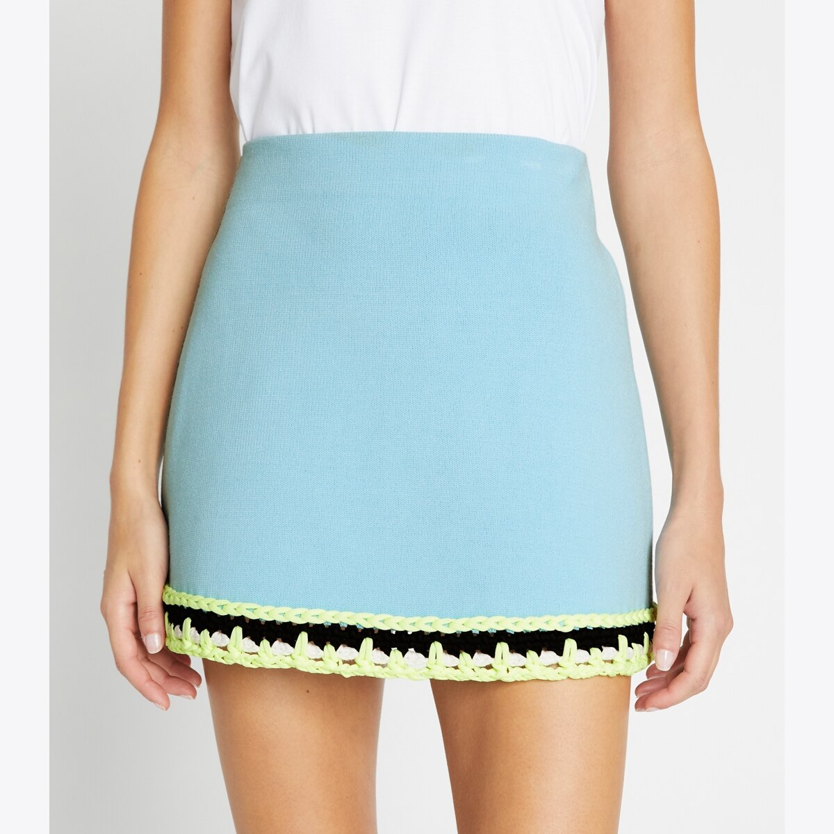 Tech Knit Viscose Mini Skirt: Women's Designer Bottoms