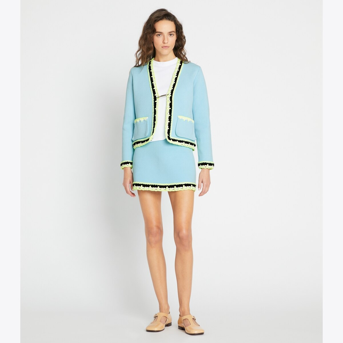Tech Knit Viscose Mini Skirt: Women's Designer Bottoms