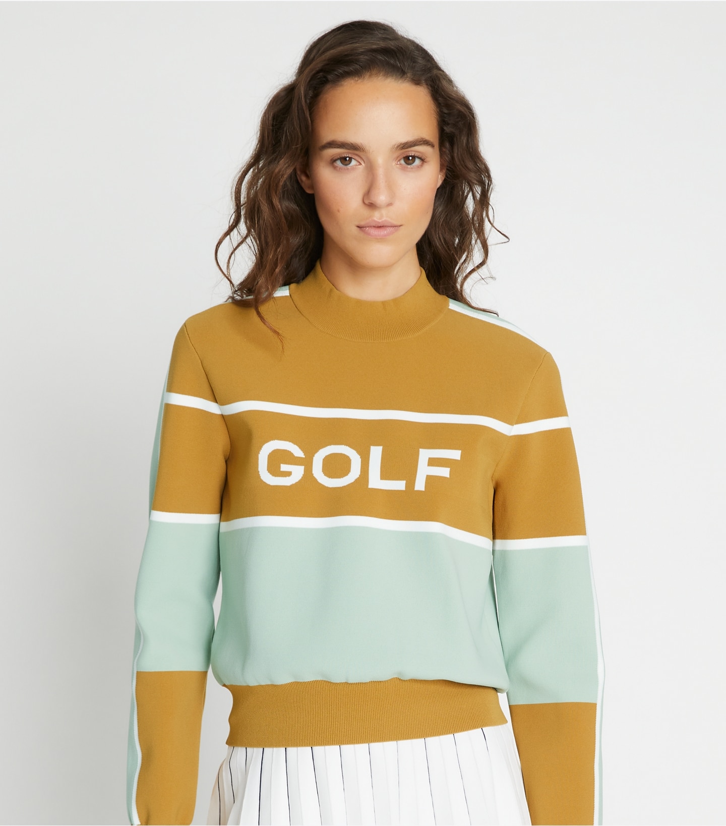 Tech Nylon Golf Cropped Sweater