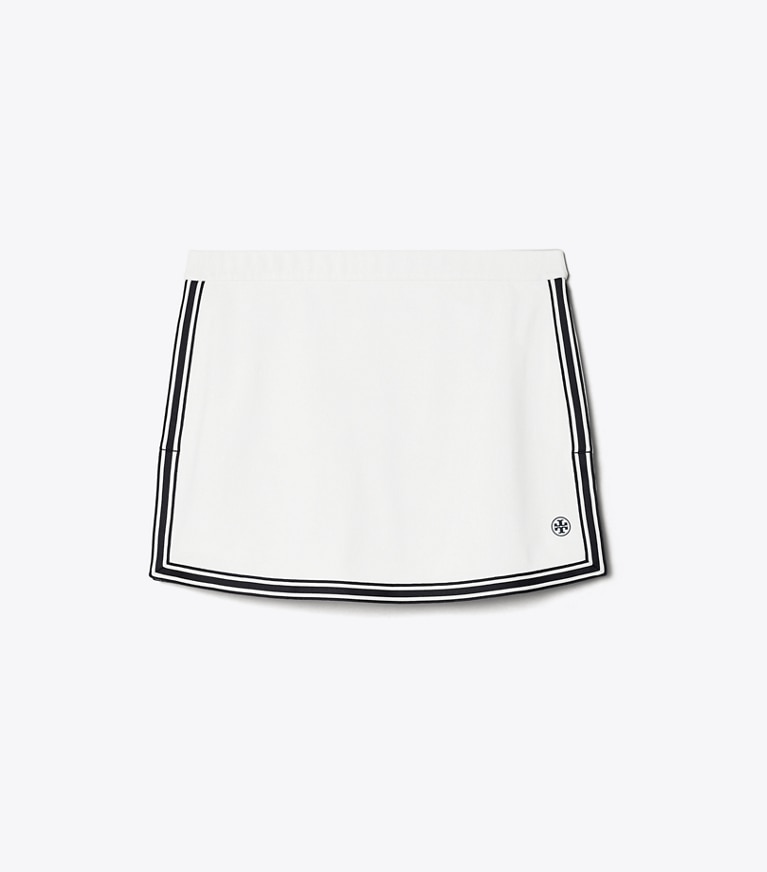 Tory Sport designer bottoms Tech Piqué Tennis Skirt in Snow White front