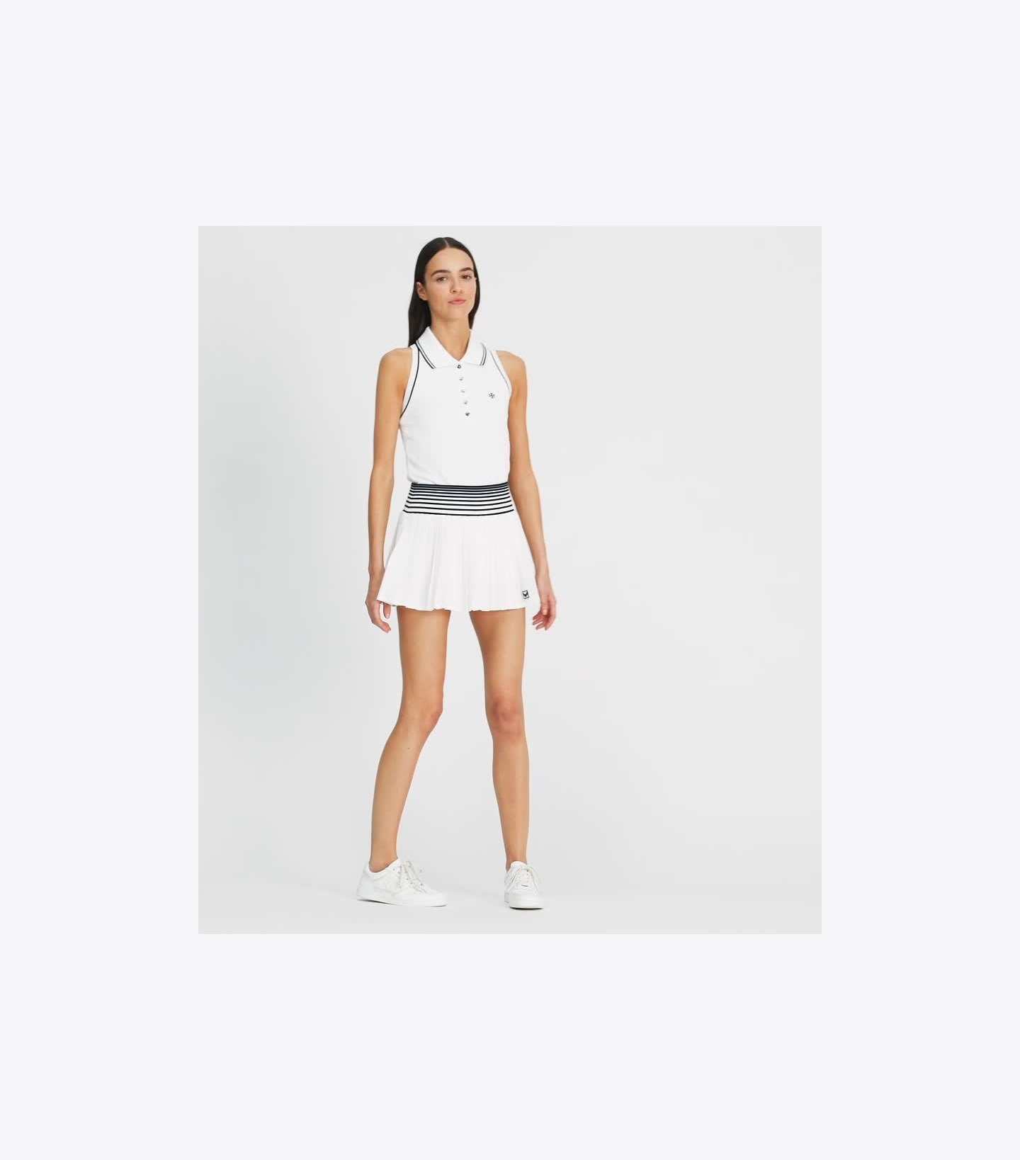 Tech Piqué Cropped Polo Tennis Tank