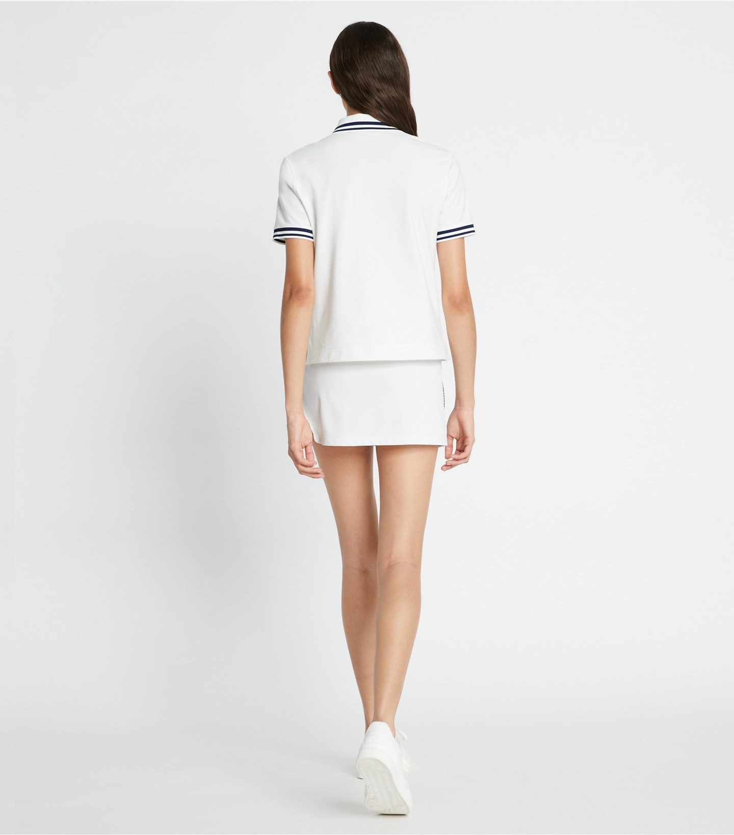 Tech Piqué Logo Stripe Tennis Skirt