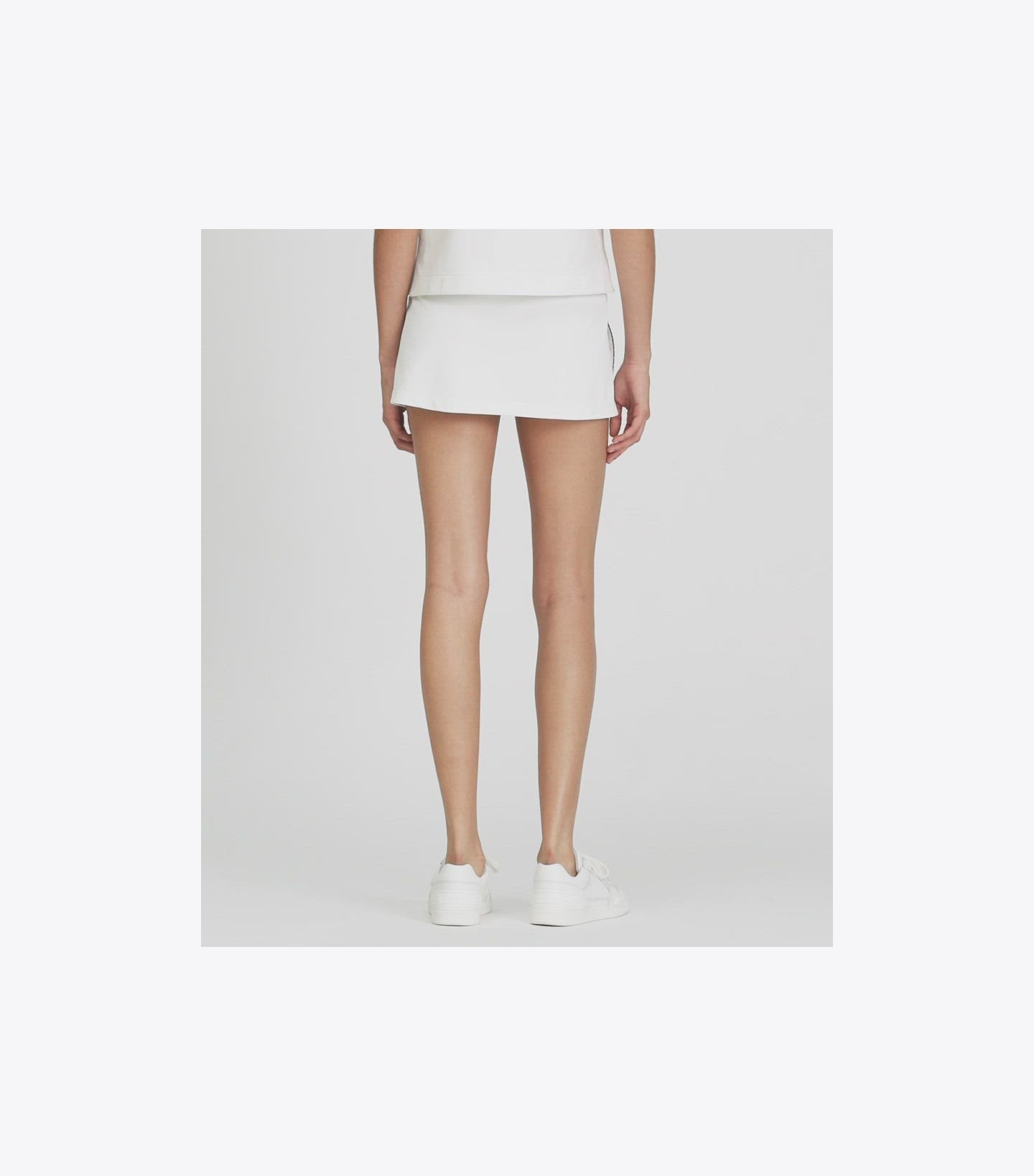 Tech Piqué Logo Stripe Tennis Skirt