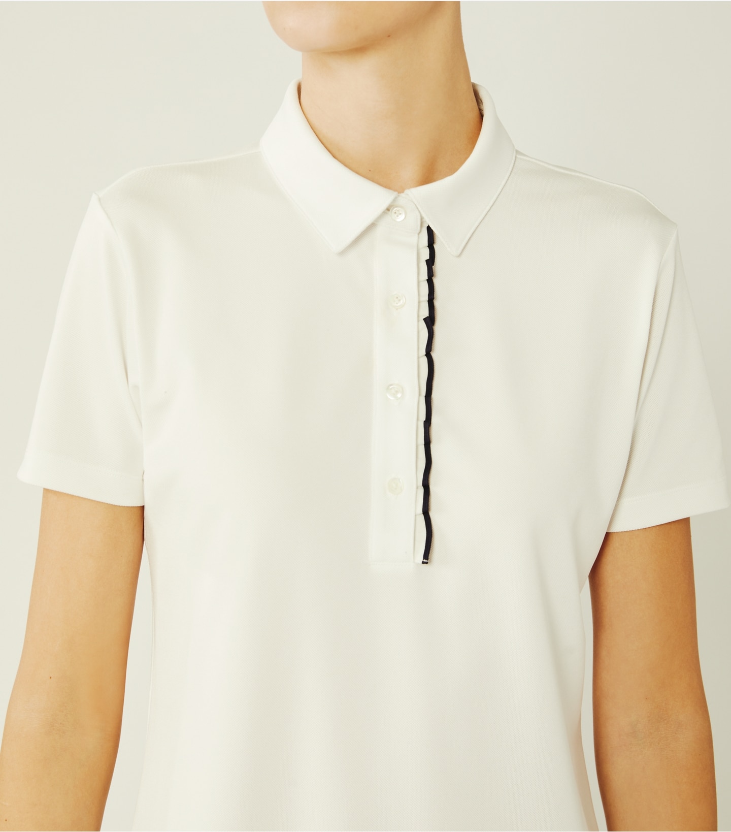 Tech Piqué Ruffle Polo