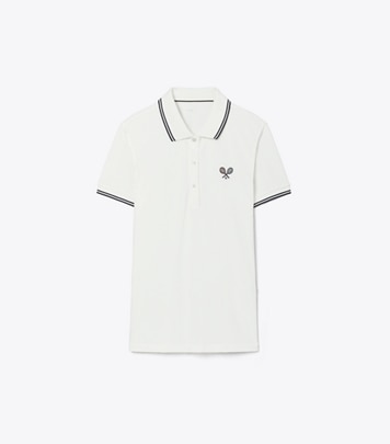 Performance Piqué Polo: Women's Designer Tops | Tory Sport