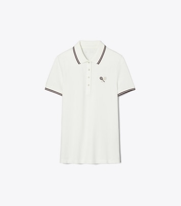 Mercerized Cotton Retro Polo: Women's Designer Tops | Tory Sport