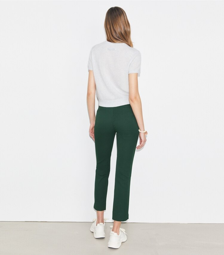 Tory Sport designer bottoms Tech Twill Golf Pant in Conifer on model back