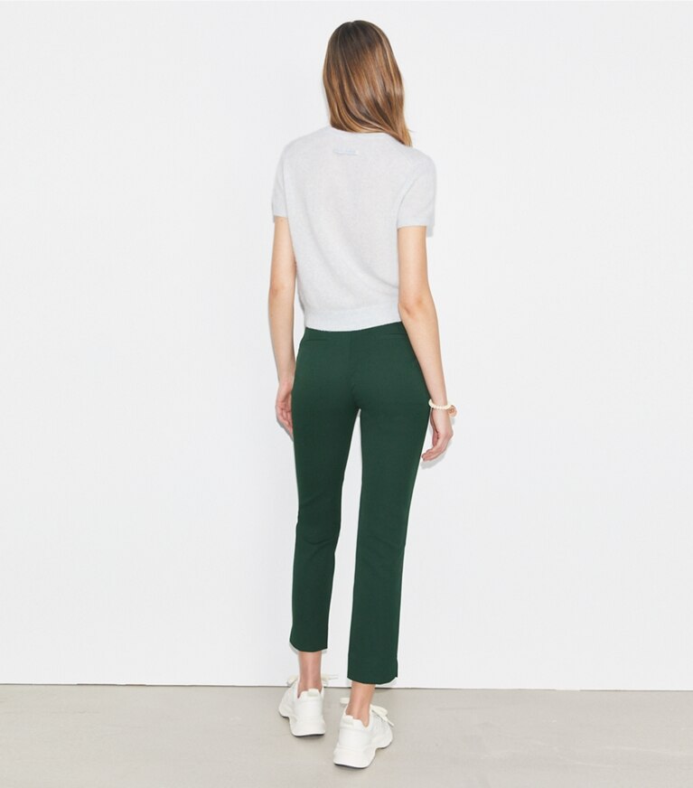 Tory Sport designer bottoms Tech Twill Golf Pant in Conifer on model back