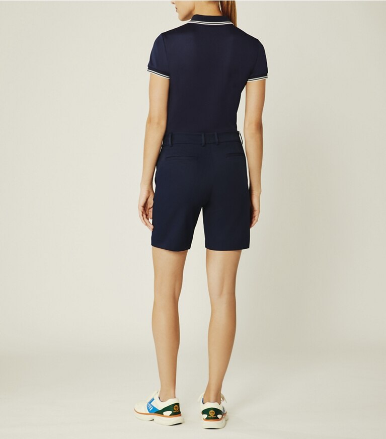 Tory Sport designer bottoms Tech Twill Golf Short in Tory Navy front